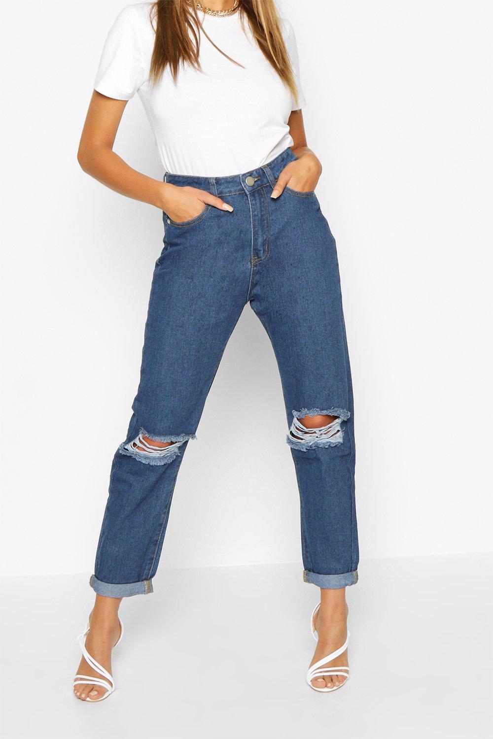 Jean mom fit online troué